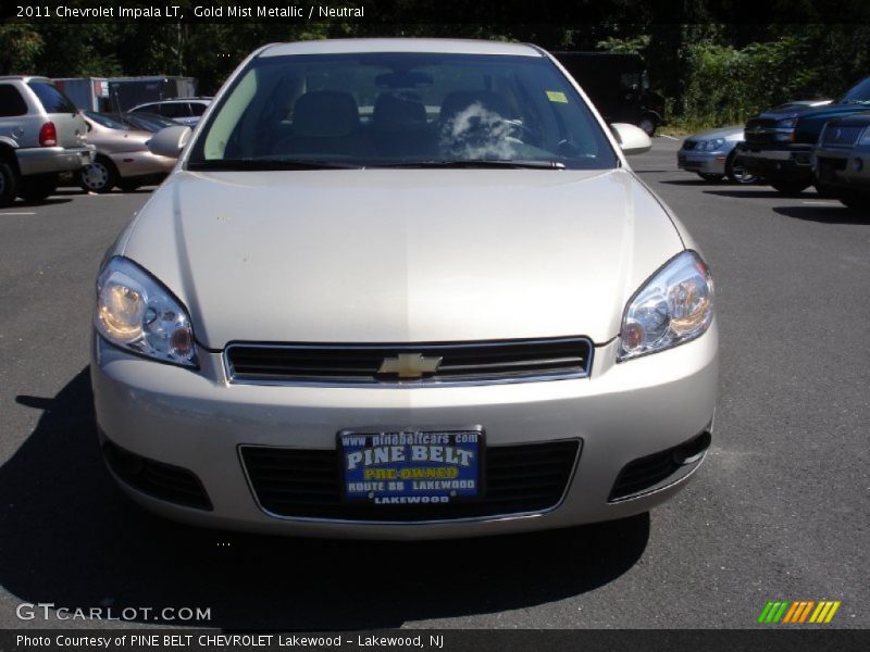 Gold Mist Metallic / Neutral 2011 Chevrolet Impala LT