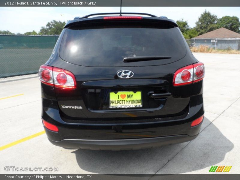 Twilight Black / Gray 2012 Hyundai Santa Fe SE V6