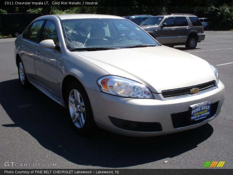 Gold Mist Metallic / Neutral 2011 Chevrolet Impala LT