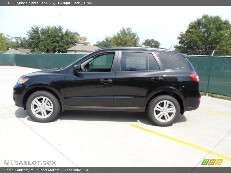 Twilight Black / Gray 2012 Hyundai Santa Fe SE V6