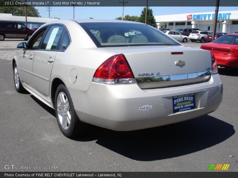 Gold Mist Metallic / Neutral 2011 Chevrolet Impala LT