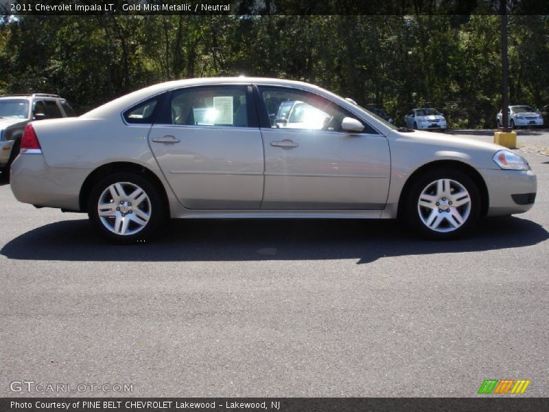 Gold Mist Metallic / Neutral 2011 Chevrolet Impala LT