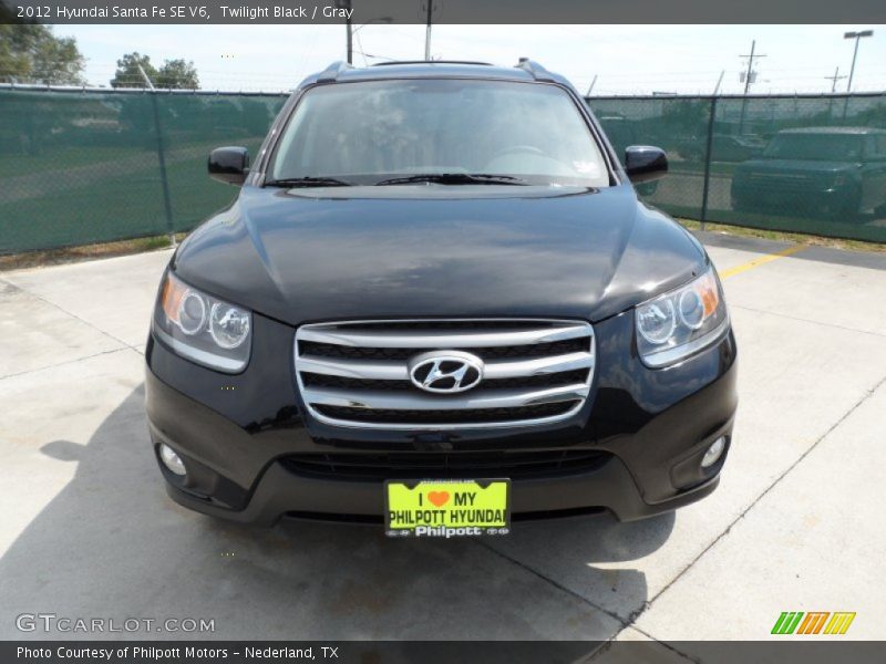 Twilight Black / Gray 2012 Hyundai Santa Fe SE V6