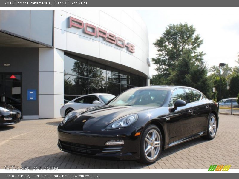 Black / Luxor Beige 2012 Porsche Panamera 4