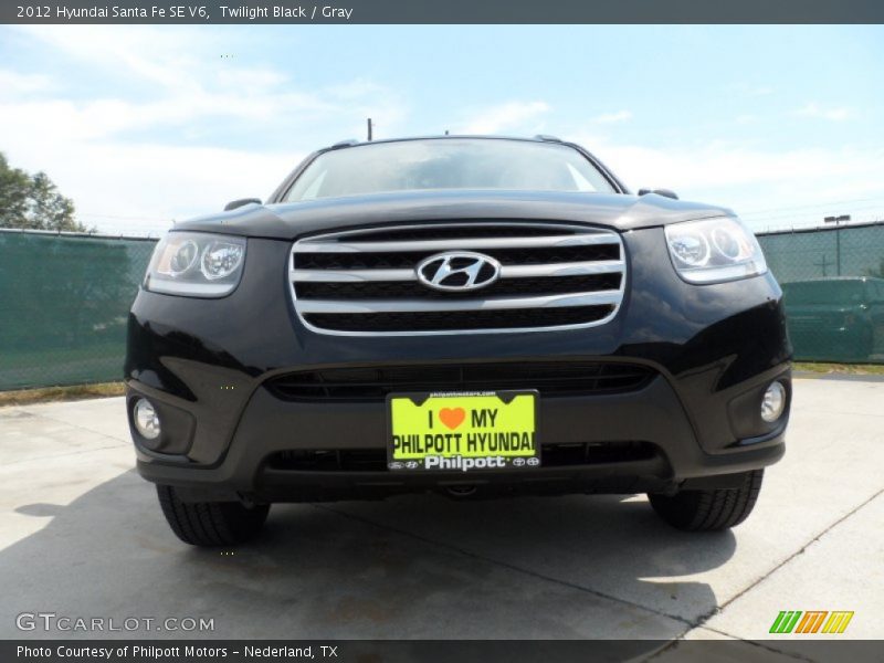 Twilight Black / Gray 2012 Hyundai Santa Fe SE V6