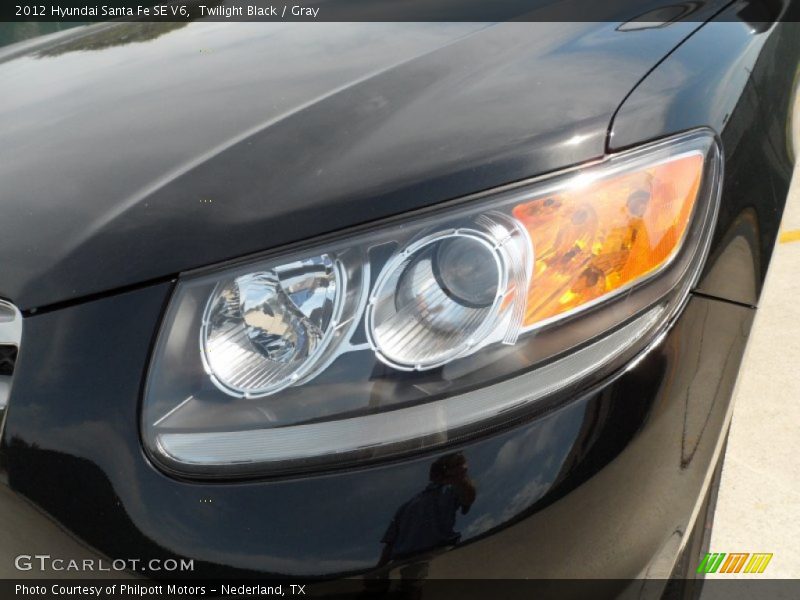 Twilight Black / Gray 2012 Hyundai Santa Fe SE V6