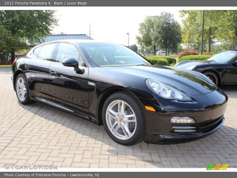 Black / Luxor Beige 2012 Porsche Panamera 4