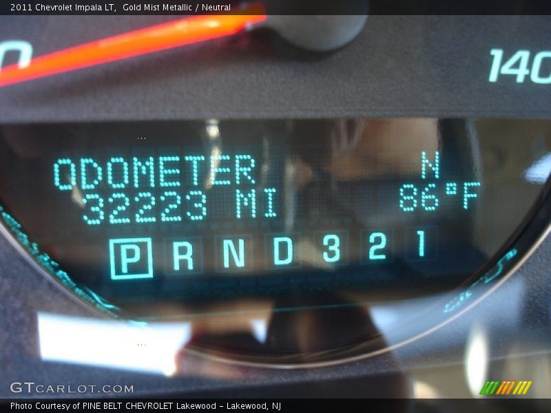 Gold Mist Metallic / Neutral 2011 Chevrolet Impala LT