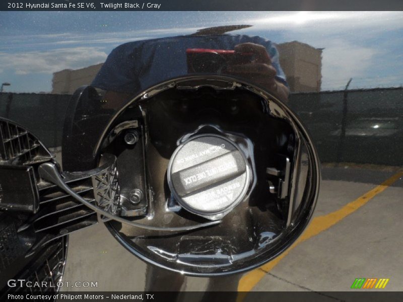Twilight Black / Gray 2012 Hyundai Santa Fe SE V6