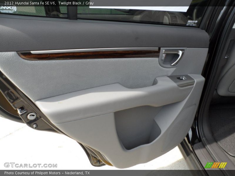 Twilight Black / Gray 2012 Hyundai Santa Fe SE V6