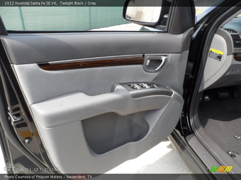 Twilight Black / Gray 2012 Hyundai Santa Fe SE V6