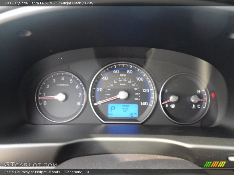  2012 Santa Fe SE V6 SE V6 Gauges
