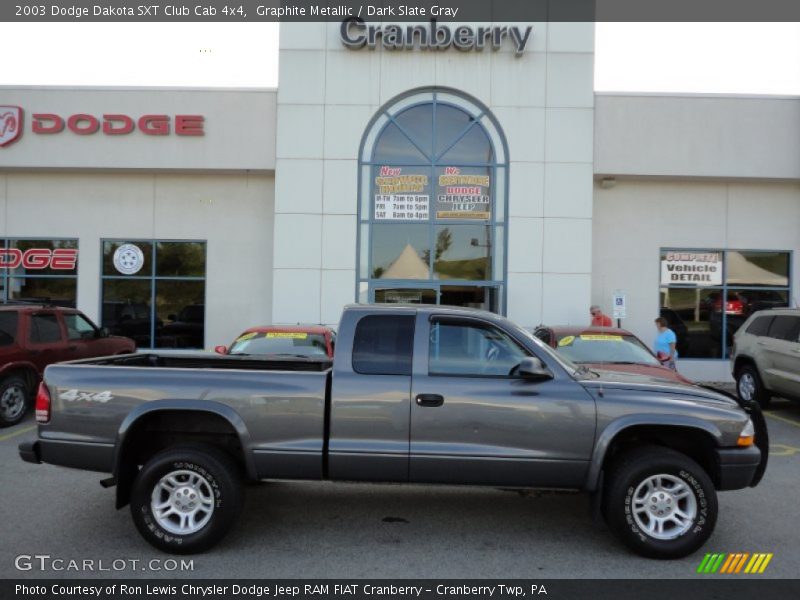 Graphite Metallic / Dark Slate Gray 2003 Dodge Dakota SXT Club Cab 4x4
