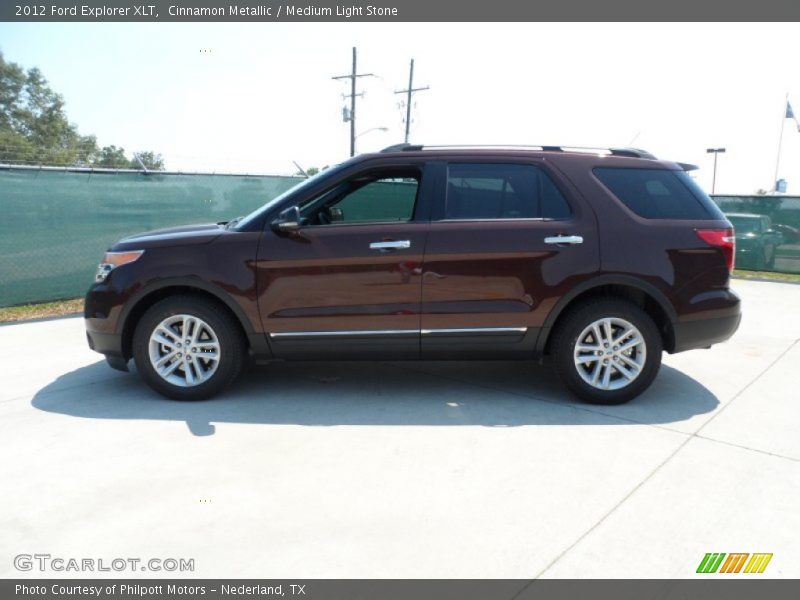 Cinnamon Metallic / Medium Light Stone 2012 Ford Explorer XLT