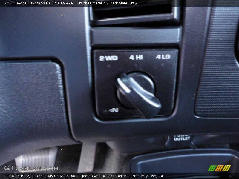 Controls of 2003 Dakota SXT Club Cab 4x4