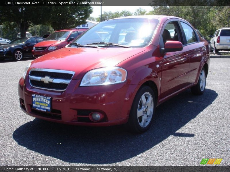 Sport Red / Charcoal Black 2007 Chevrolet Aveo LT Sedan