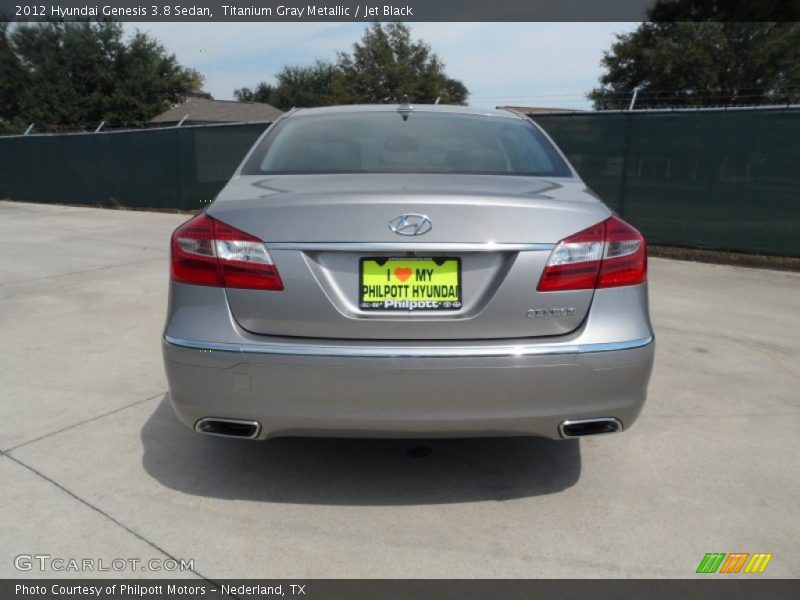 Titanium Gray Metallic / Jet Black 2012 Hyundai Genesis 3.8 Sedan
