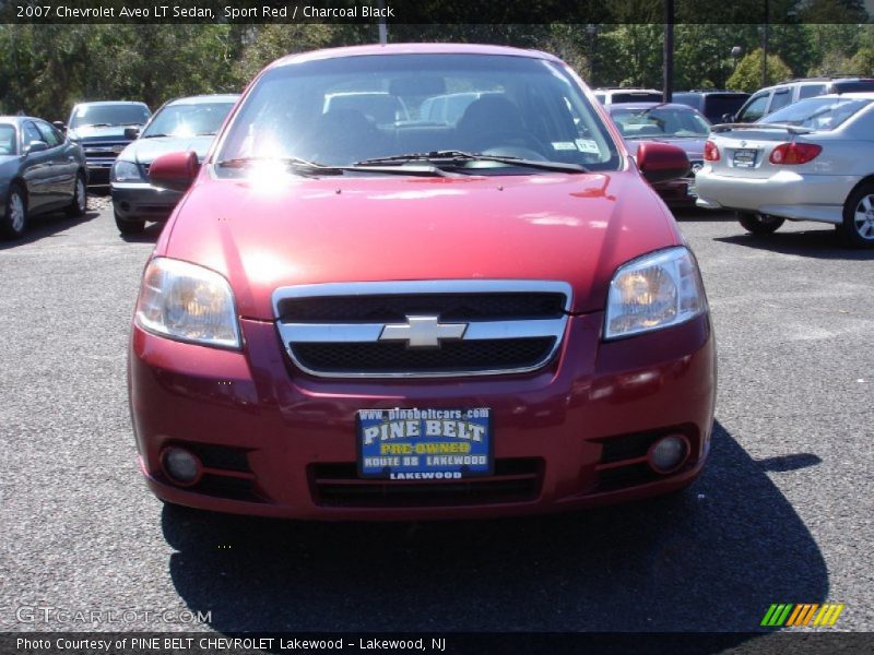 Sport Red / Charcoal Black 2007 Chevrolet Aveo LT Sedan