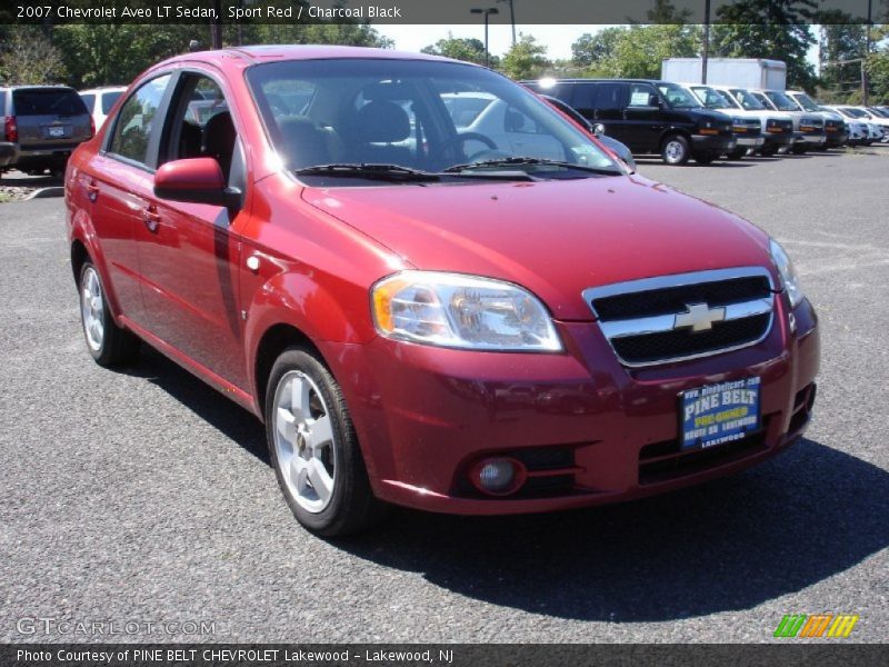 Sport Red / Charcoal Black 2007 Chevrolet Aveo LT Sedan