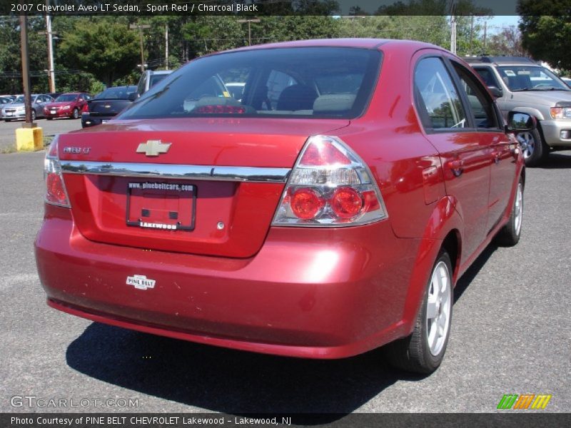 Sport Red / Charcoal Black 2007 Chevrolet Aveo LT Sedan