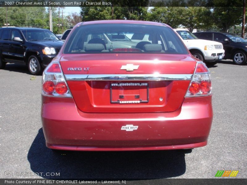 Sport Red / Charcoal Black 2007 Chevrolet Aveo LT Sedan
