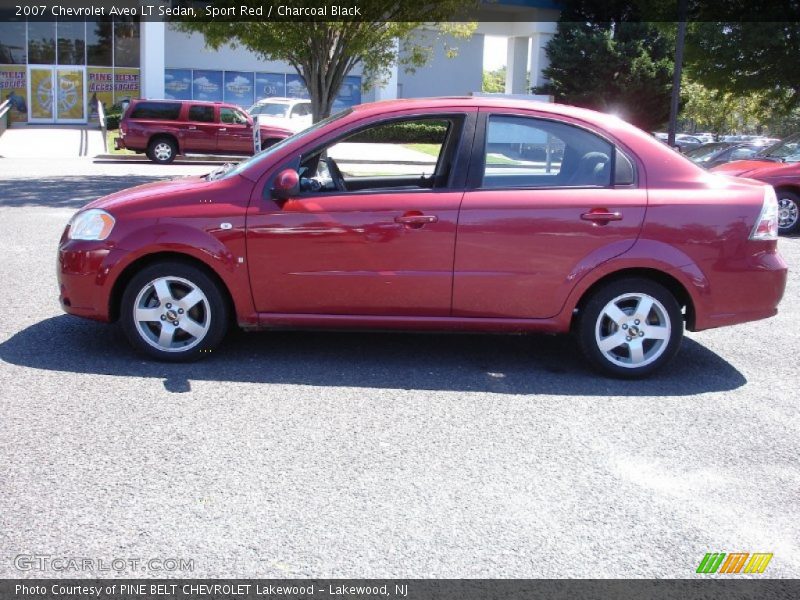 Sport Red / Charcoal Black 2007 Chevrolet Aveo LT Sedan