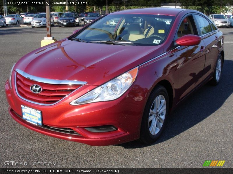 Venetian Red / Camel 2011 Hyundai Sonata GLS