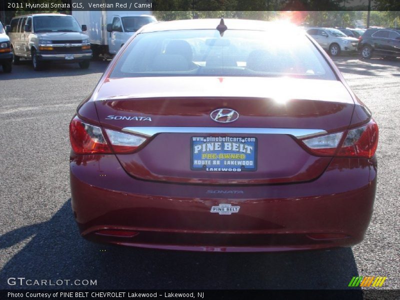 Venetian Red / Camel 2011 Hyundai Sonata GLS