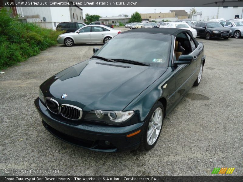 Deep Green Metallic / Natural Brown 2006 BMW 3 Series 330i Convertible