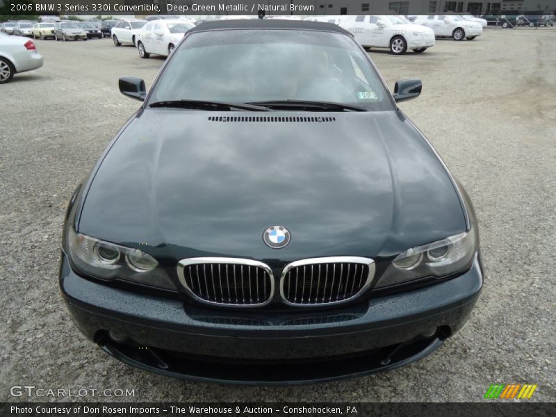 Deep Green Metallic / Natural Brown 2006 BMW 3 Series 330i Convertible