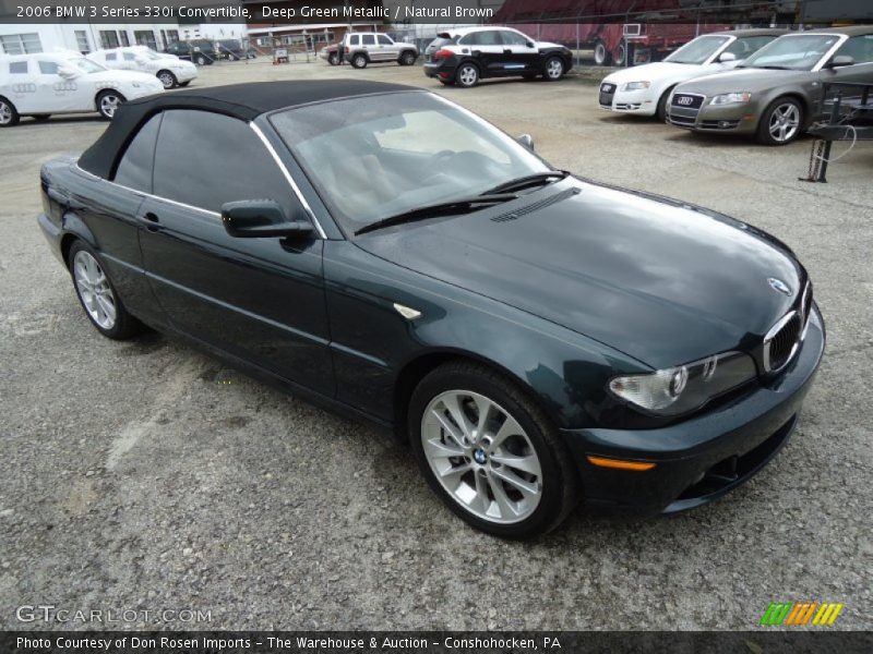 Deep Green Metallic / Natural Brown 2006 BMW 3 Series 330i Convertible