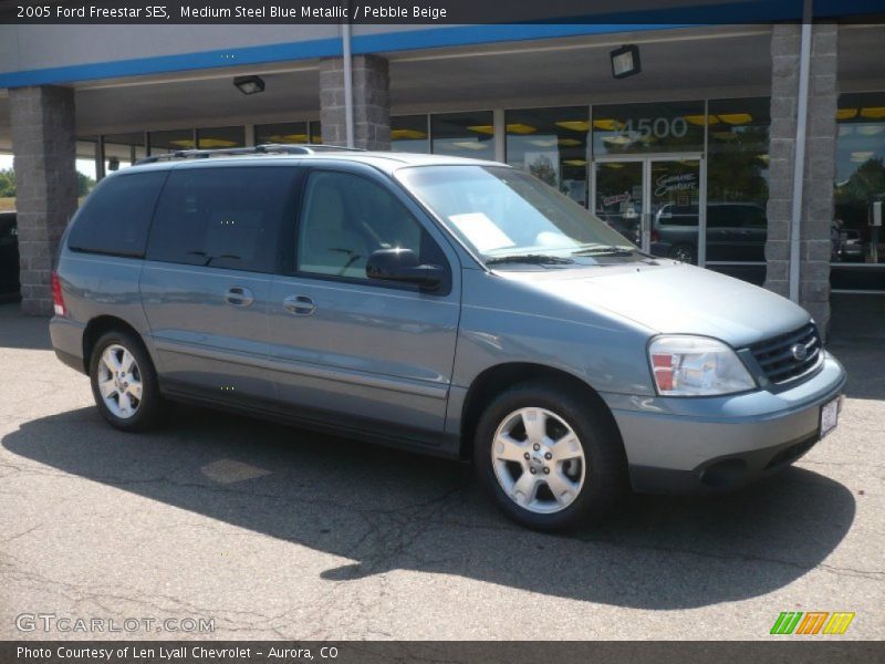 Medium Steel Blue Metallic / Pebble Beige 2005 Ford Freestar SES