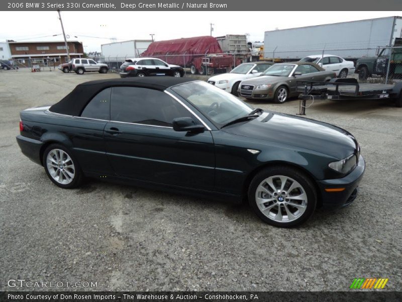 Deep Green Metallic / Natural Brown 2006 BMW 3 Series 330i Convertible