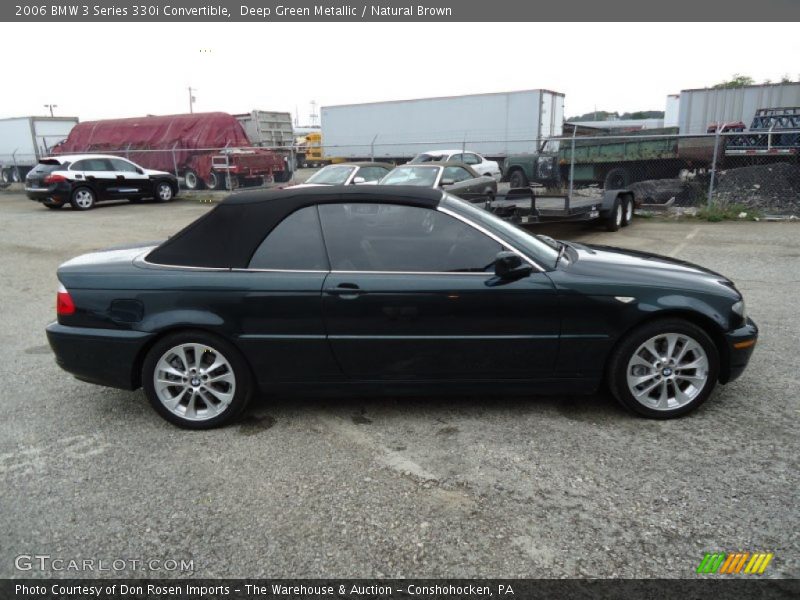 Deep Green Metallic / Natural Brown 2006 BMW 3 Series 330i Convertible