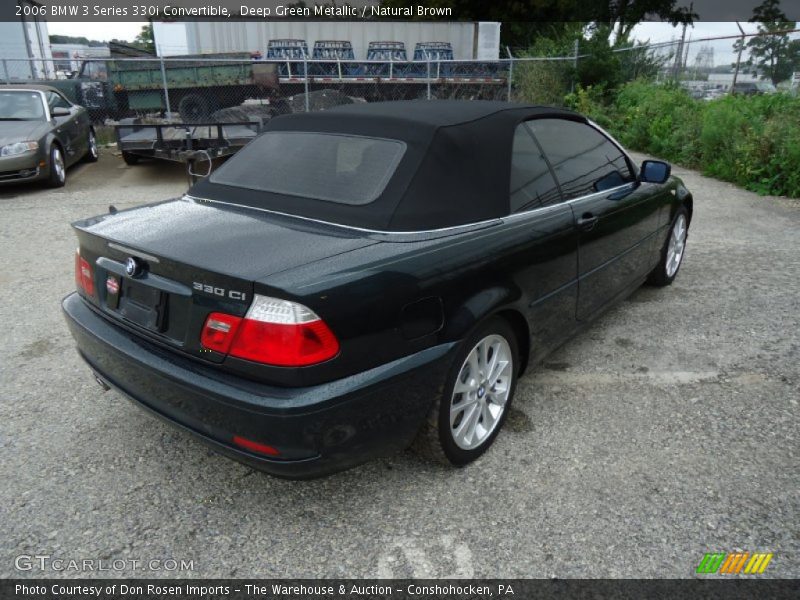 Deep Green Metallic / Natural Brown 2006 BMW 3 Series 330i Convertible