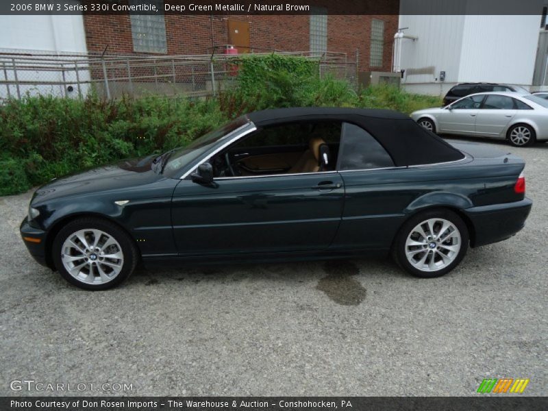 Deep Green Metallic / Natural Brown 2006 BMW 3 Series 330i Convertible