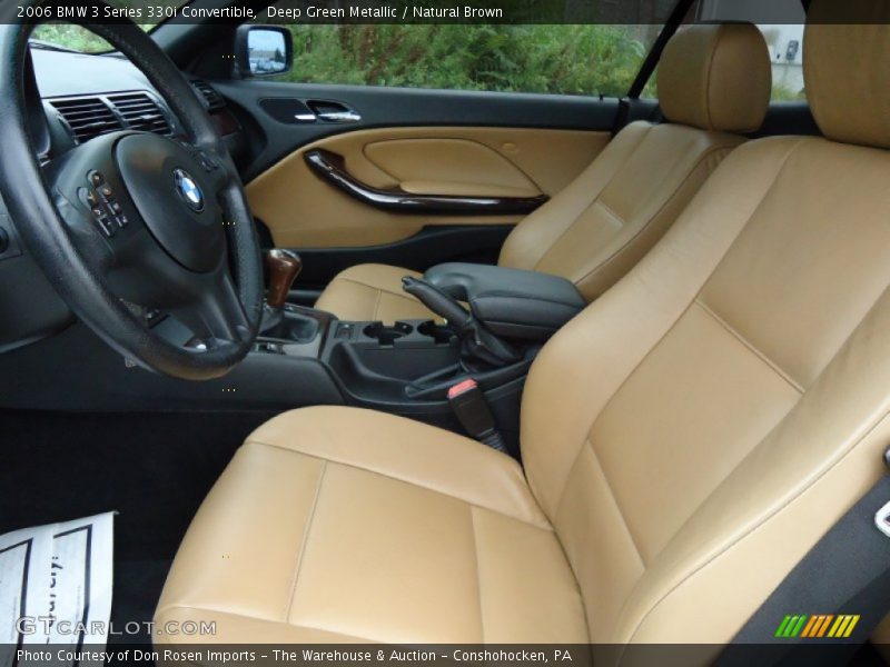 Deep Green Metallic / Natural Brown 2006 BMW 3 Series 330i Convertible