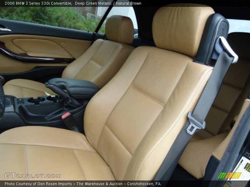 Deep Green Metallic / Natural Brown 2006 BMW 3 Series 330i Convertible