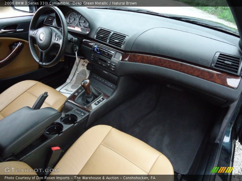 Deep Green Metallic / Natural Brown 2006 BMW 3 Series 330i Convertible