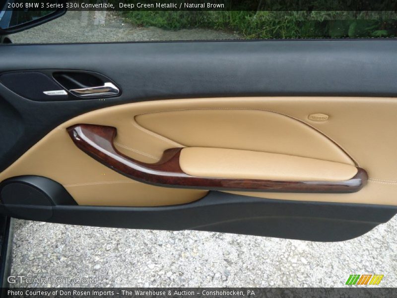Deep Green Metallic / Natural Brown 2006 BMW 3 Series 330i Convertible