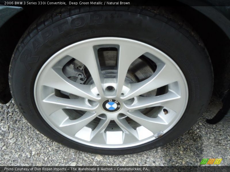 Deep Green Metallic / Natural Brown 2006 BMW 3 Series 330i Convertible