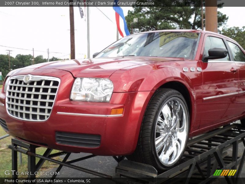 Inferno Red Crystal Pearlcoat / Dark Slate Gray/Light Graystone 2007 Chrysler 300