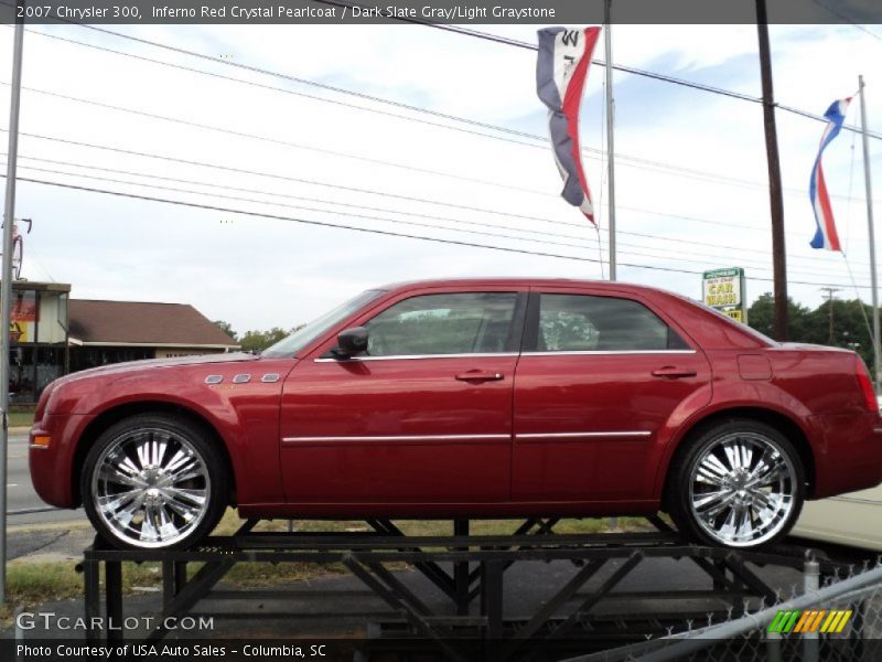 Inferno Red Crystal Pearlcoat / Dark Slate Gray/Light Graystone 2007 Chrysler 300