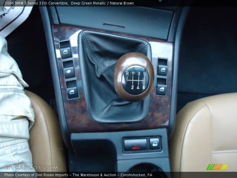 Deep Green Metallic / Natural Brown 2006 BMW 3 Series 330i Convertible