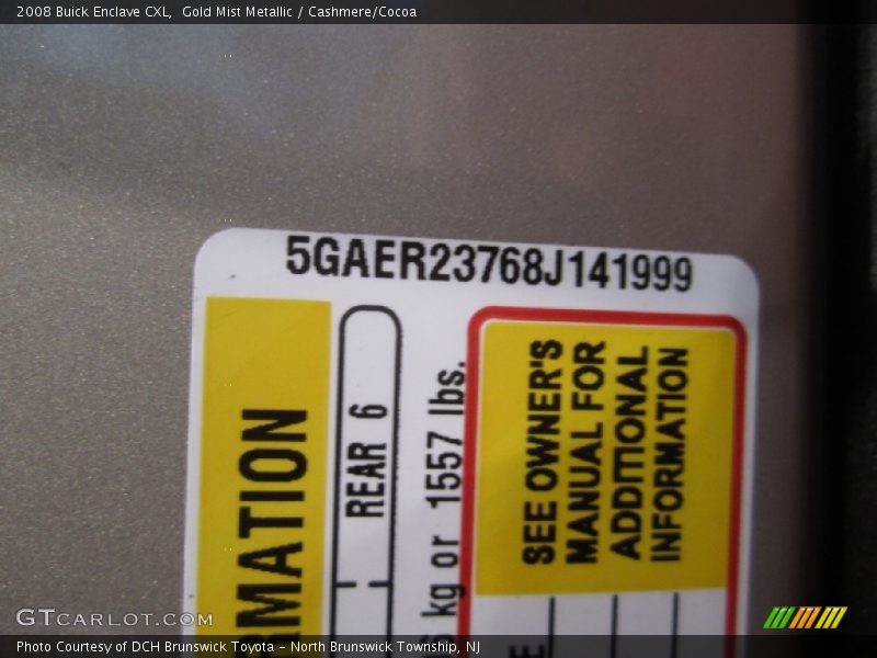 Gold Mist Metallic / Cashmere/Cocoa 2008 Buick Enclave CXL