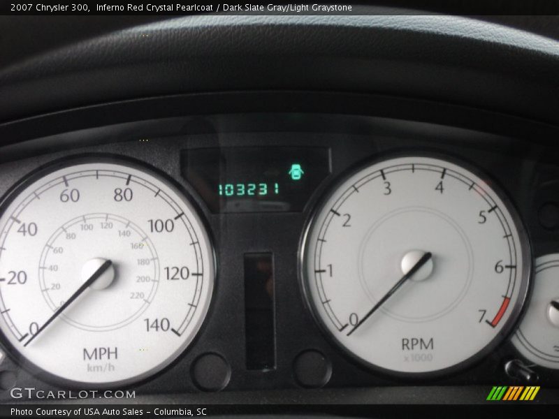 Inferno Red Crystal Pearlcoat / Dark Slate Gray/Light Graystone 2007 Chrysler 300