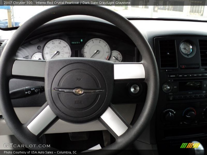Inferno Red Crystal Pearlcoat / Dark Slate Gray/Light Graystone 2007 Chrysler 300