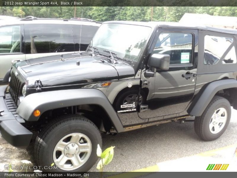 Black / Black 2012 Jeep Wrangler Sport 4x4