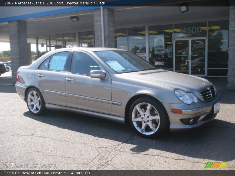 Pewter Metallic / Black 2007 Mercedes-Benz C 230 Sport