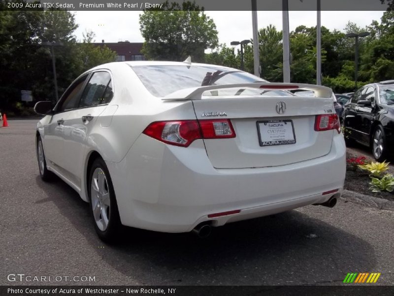 Premium White Pearl / Ebony 2009 Acura TSX Sedan